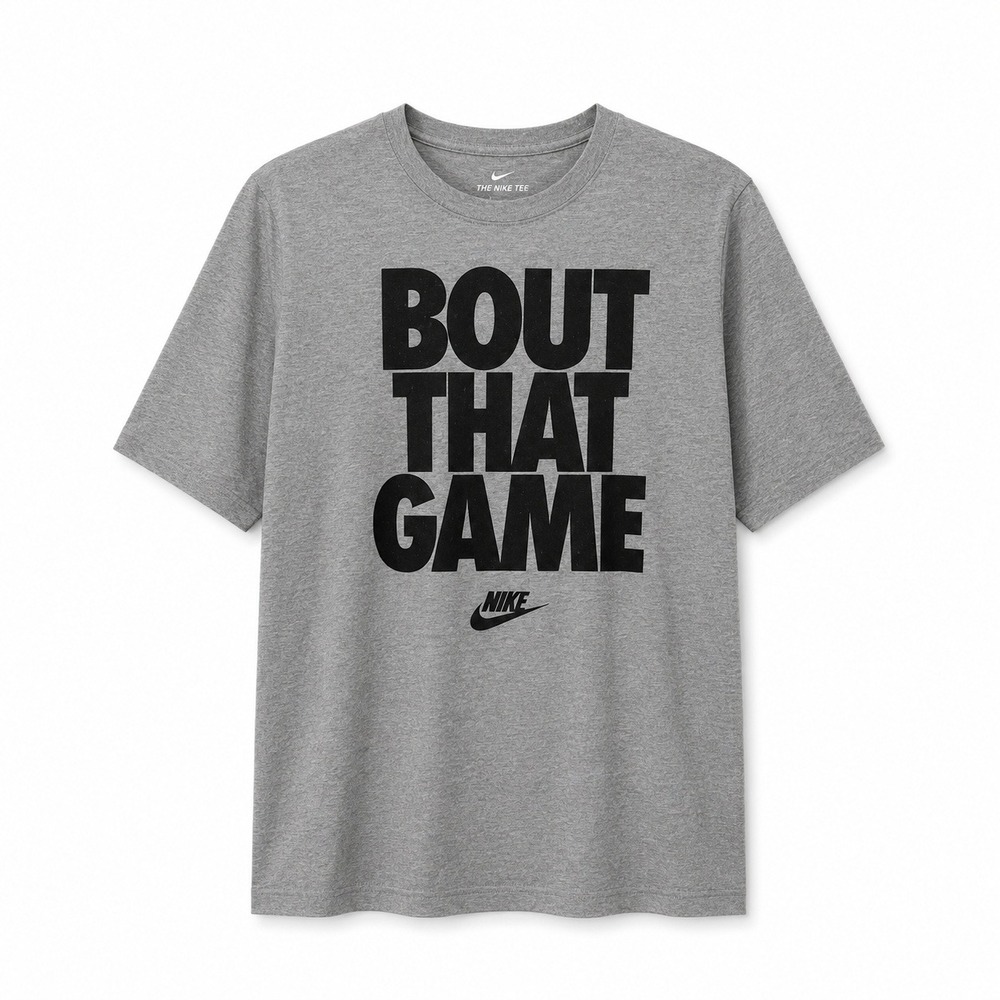 Nike Mens Bout That Game Graphic T-Shirt Grey 3XL Short Sleeve Crewneck Tee